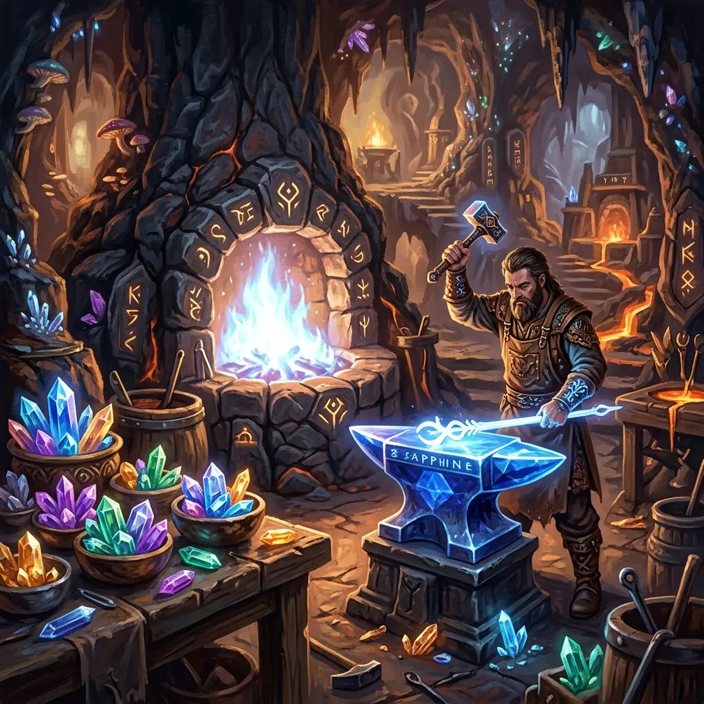 The glowing Lumens forge