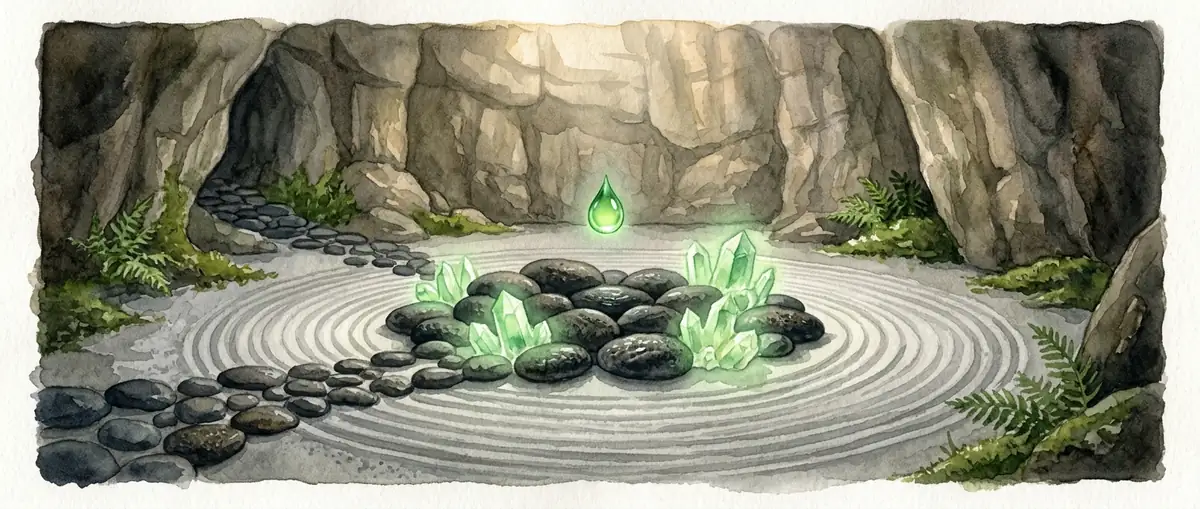 Calm glowing stones